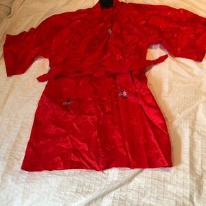 Elegant Red Women's Robe